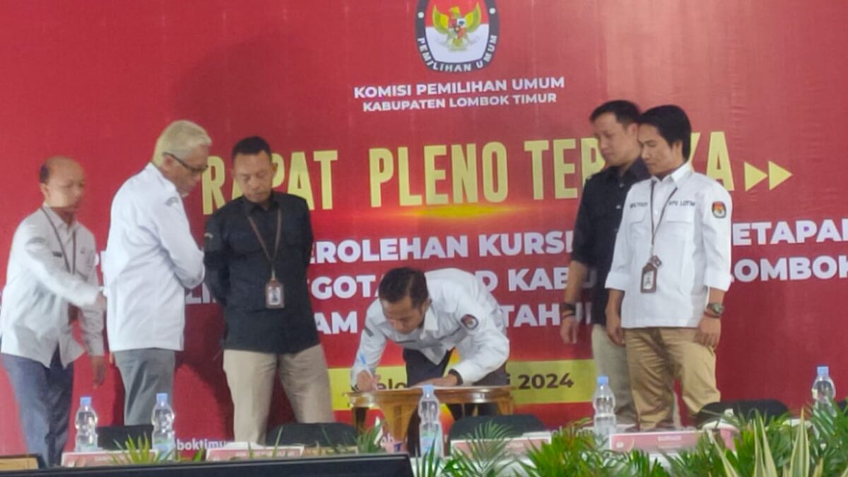 KPU Lotim Gelar Rapat Pleno Terbuka Penetapan Jumlah Kursi DPRD