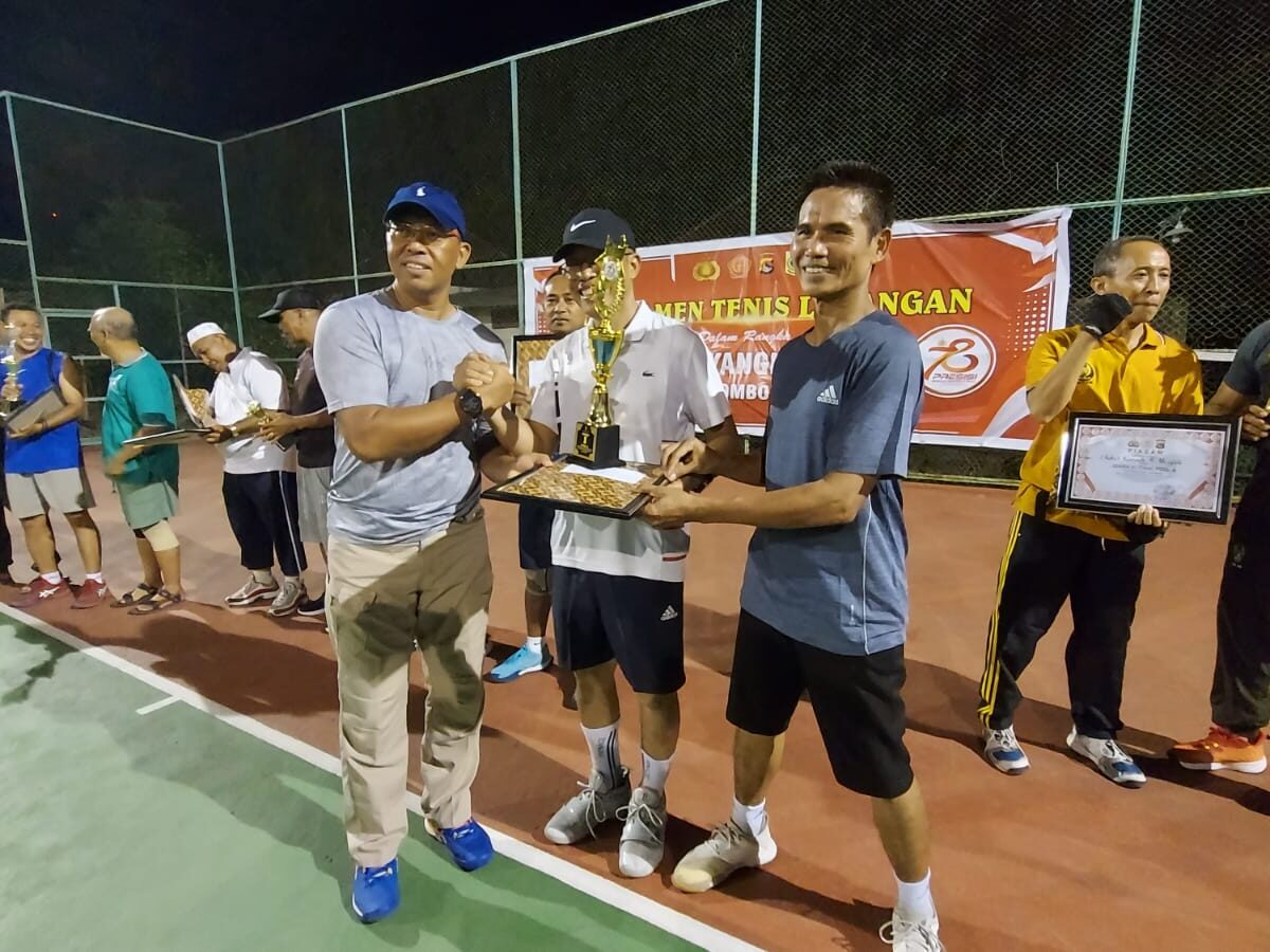 Pj Bupati Juarai Kejuaraan Tennis Lapangan HUT Bhayangkara Polres Lotim