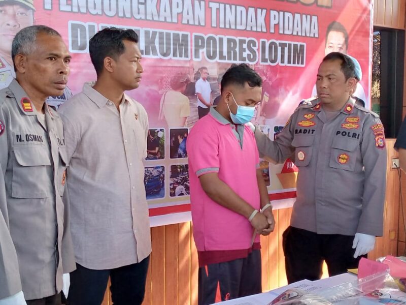 Press Release Polres Lotim Pengungkapan Kasus Pembunuhan