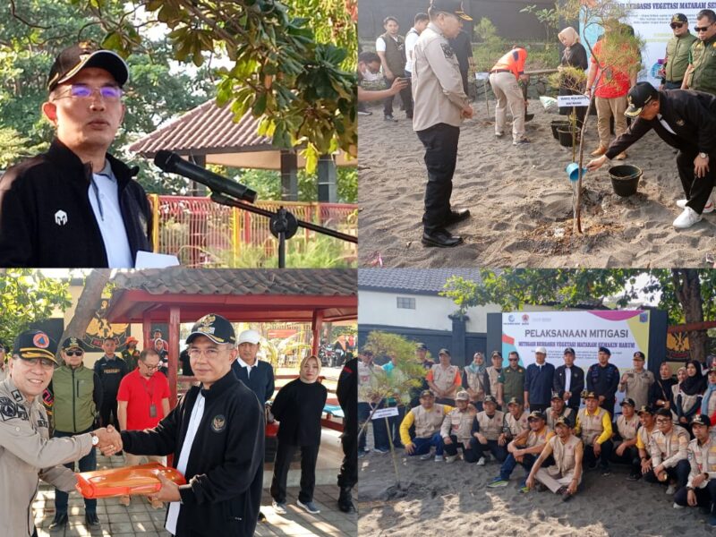 Penanaman Bibit Pohon Pelaksanaan Mitigasi di HUT Kota Mataram ke 31