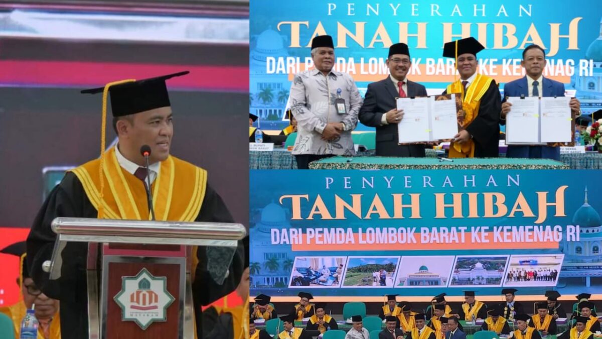 Rektor UIN Mataram Tersenyum Sebanyak 1.492 kali Dihadapan Wisudawan Sekaligus Bahagia atas Hibah Tanah dari Pemda Lobar