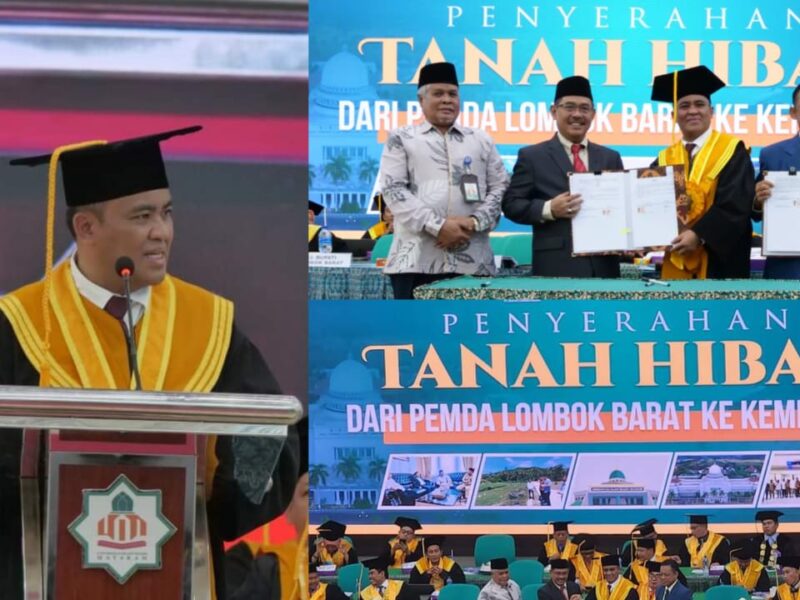 Rektor UIN Mataram Tersenyum Sebanyak 1.492 kali Dihadapan Wisudawan Sekaligus Bahagia atas Hibah Tanah dari Pemda Lobar