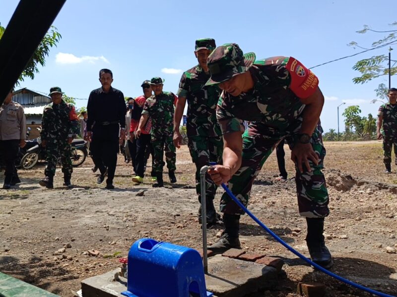 Kodim 1615/Lotim Membuat Sumur Bor di TMMD ke 121 untuk Dua Desa