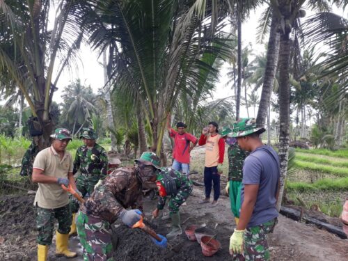 Hari Kemerdekaan RI, Kegiatan TMMD Ke 121 Tetap Berjalan