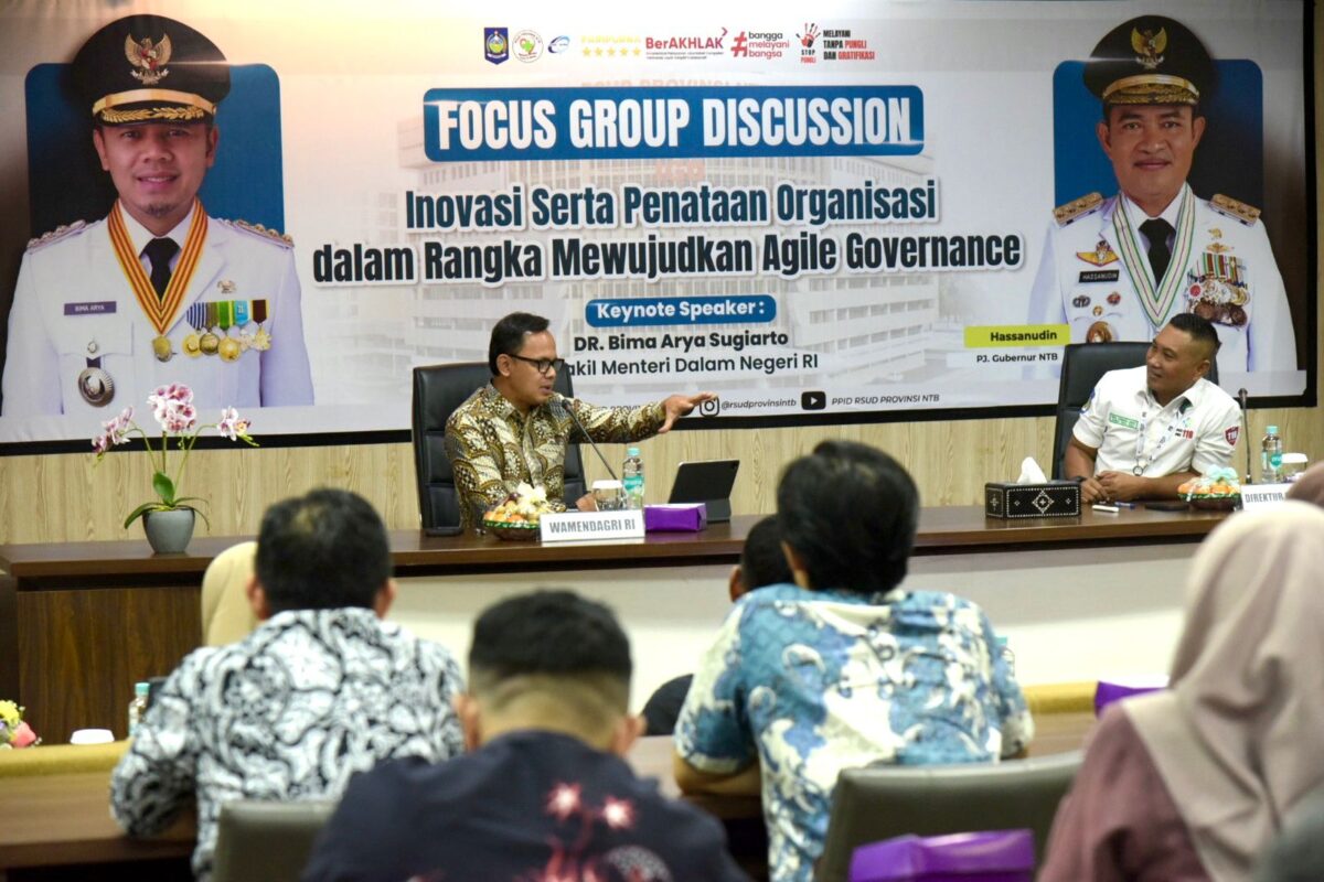 RSUD NTB Gelar FGD Bersama Wamendagri, Wujudkan Agile Government